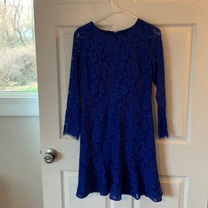 I. Crew blue lace dress